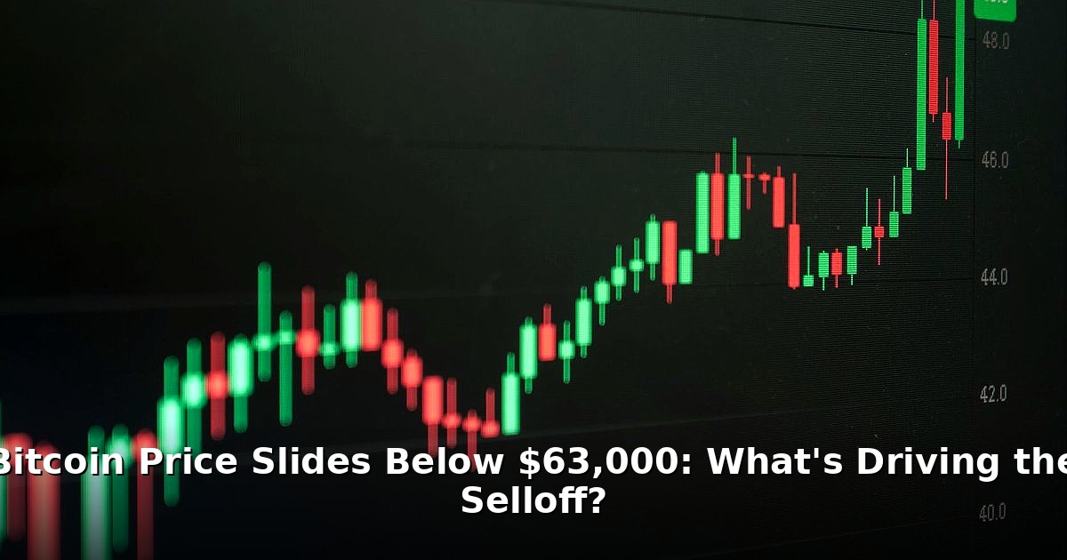Bitcoin price slides below $63,000 - finance article image 1