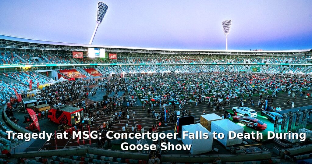 concertgoer fall Madison Square Garden - sport article image 1