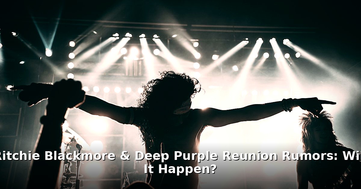 Ritchie Blackmore Deep Purple reunion - lifestyle article image 1