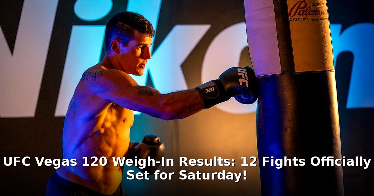UFC Vegas 120 weigh-in results - sport article image 1