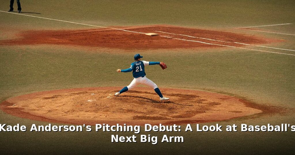 Kade Anderson pitching debut - sport article image 1