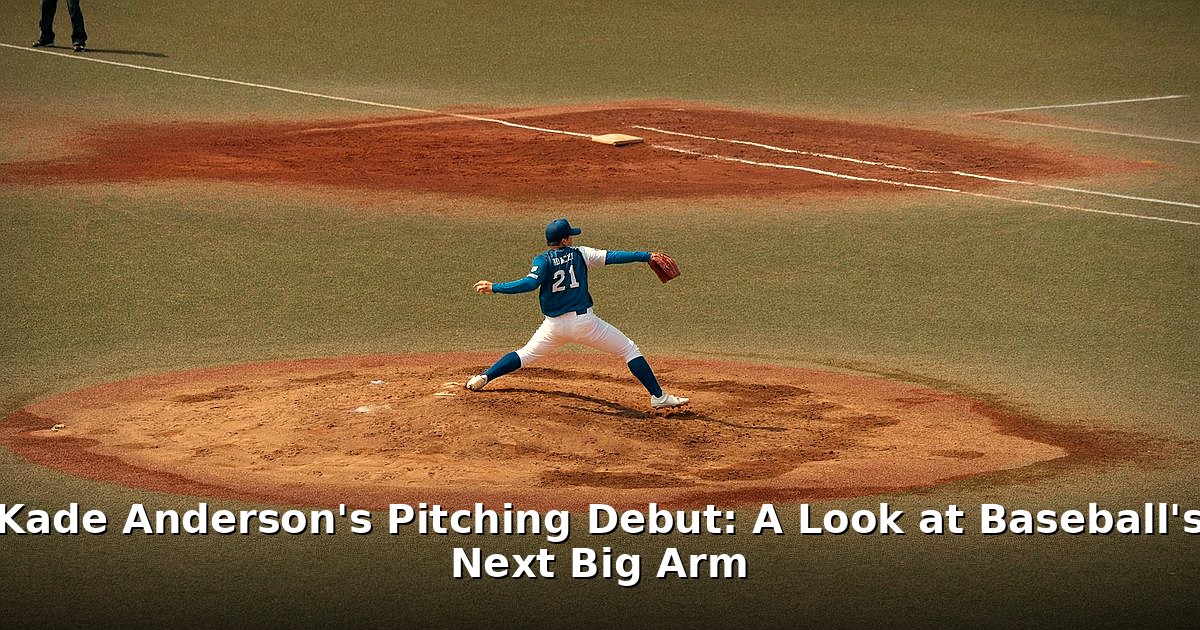Kade Anderson pitching debut - sport article image 1